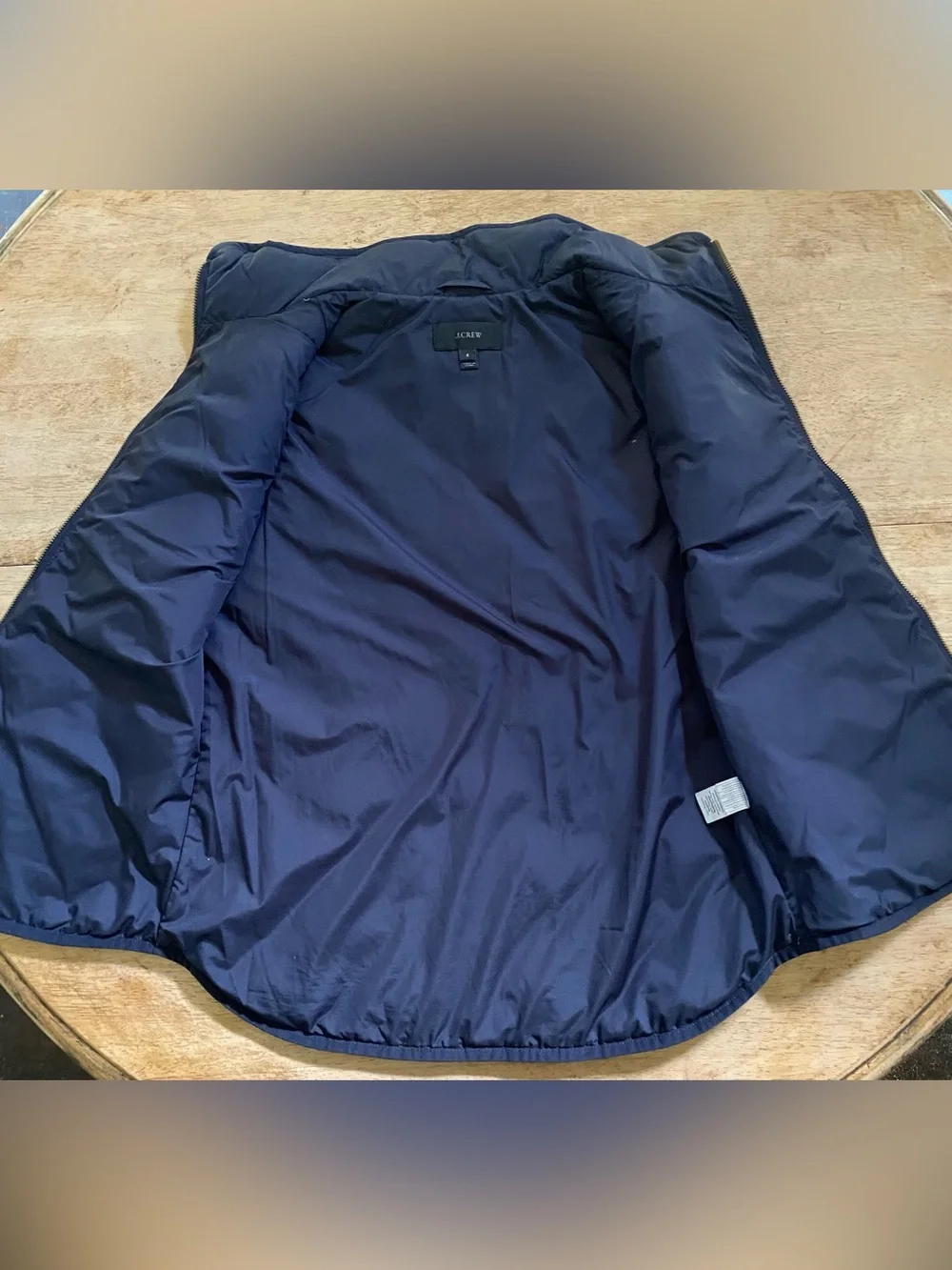 J Crew Women’s Sz S Navy Quilted Down Excursion Vest